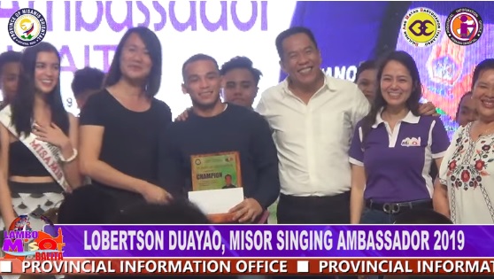 LOBERTSON DUAYAO, MISOR SINGING AMBASSADOR 2019