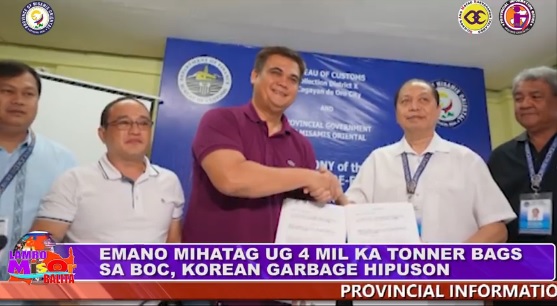 EMANO MIHATAG UG 4 MIL KA TONNER BAGS SA BOC, KOREAN GARBAGE HIPUSON