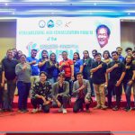 Board Member SK Federated Pres. Kerwin Jess Soldevilla, Provincial Youth Development Officer Allyn Auxtero-Peñalosa, Provincial Consultant on Youth Affairs Lyn Sabellano ug ang mga staff sa KEAMANAN INC. ug ang PYDO.