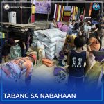 Nanghatag sa sinakong bugas ang Provincial Social Welfare and Development Office ngadto sa mga nabiktima sa baha.