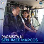 Sen. Imee Marcos uban si Governor Peter Unabia sa pag-abot niini sa Misamis Oriental.