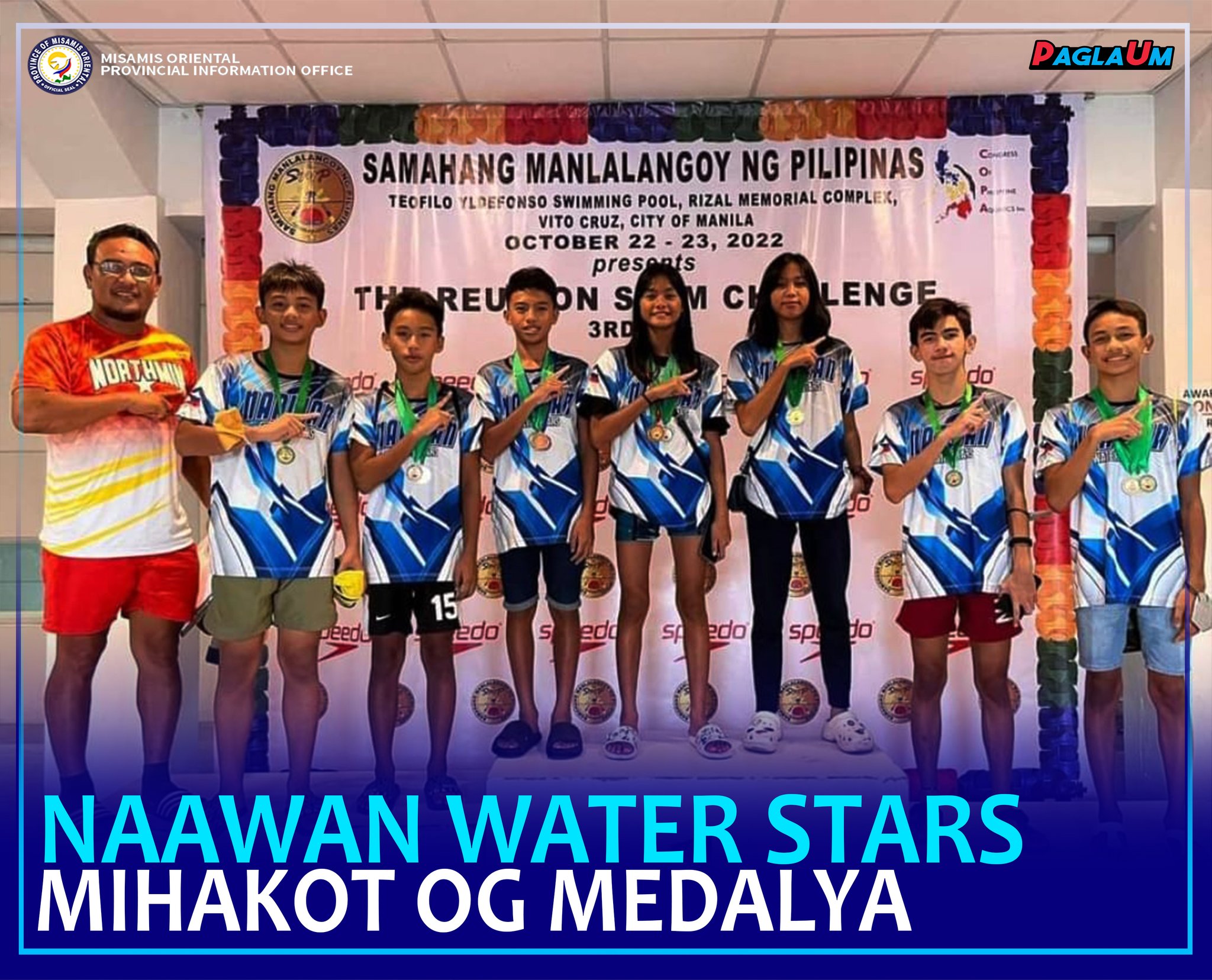 Naawan Water Stars atol sa proklamasyon sa mananaog sa Pilipinas Reunion Swim Challenge 2022