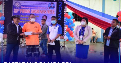 Binilanggo sa MOPJ nahatagan og ganti human midaog sa gisalmotang pa-contest alayon sa 33rd Prison Awareness Week nga selebrasyon.