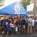 Pagparehistro sa mga residente sa maong lungsod.