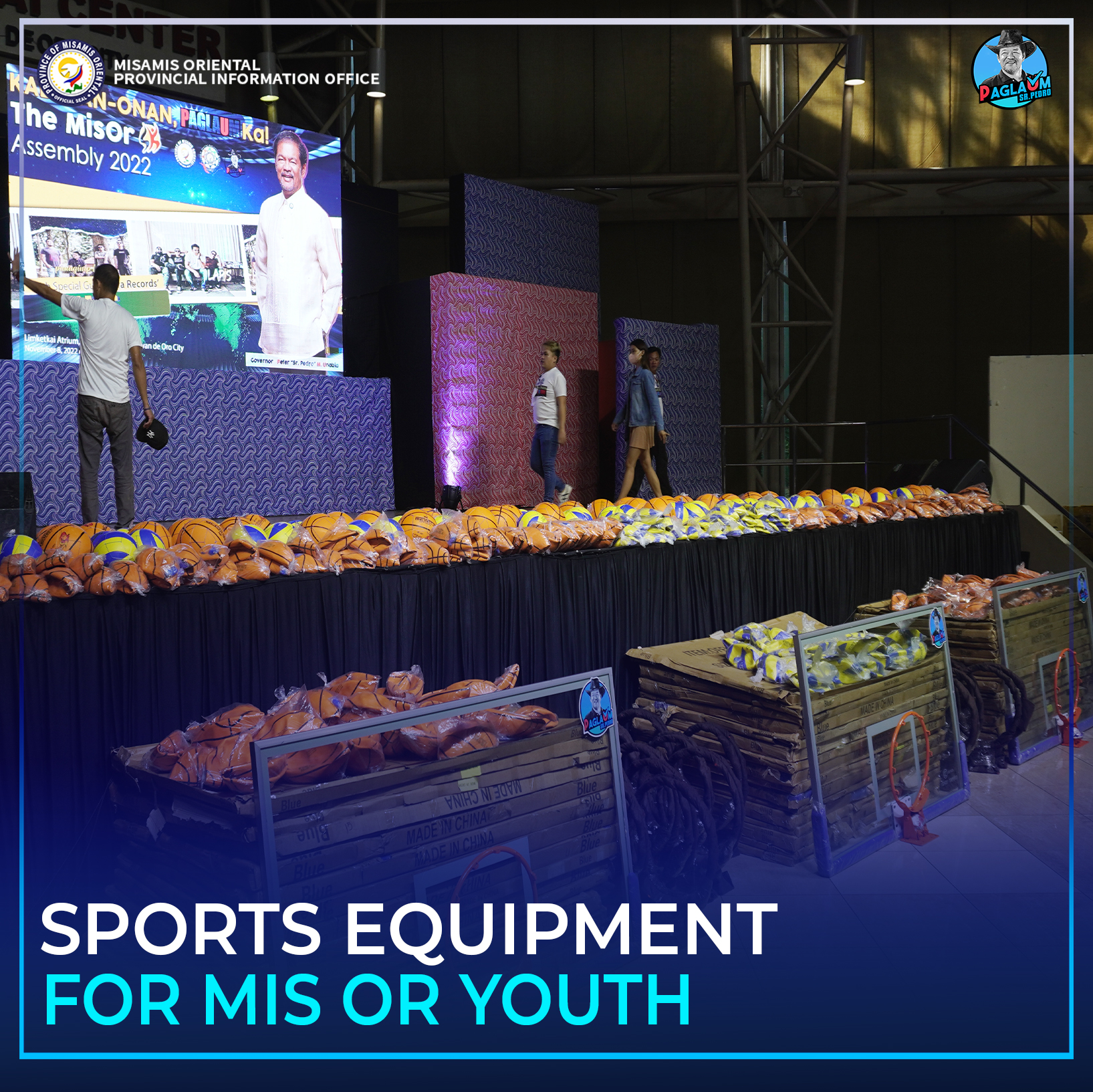 Sports equipment nga gitunol ngadto sa mga SK councils ug kabaranggayan sa MisOr.