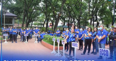 Mga empleyado sa Kapitolyo atol sa flag raising.