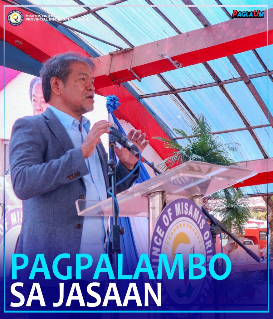 Governor Peter “Sr. Pedro” Unabia sa iyang mensahe ngadto sa katawhan sa lungsod sa Jasaan.