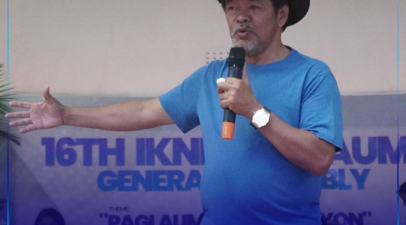 Gov. Peter M. Unabia naghatag sa iyang mensahe atol sa 16th IKNB PAGLAUM General Assembly.