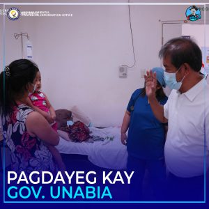 Gov. Peter M. Unabia sa iyang pagbisita sa Talisayan Provincial Hospital.