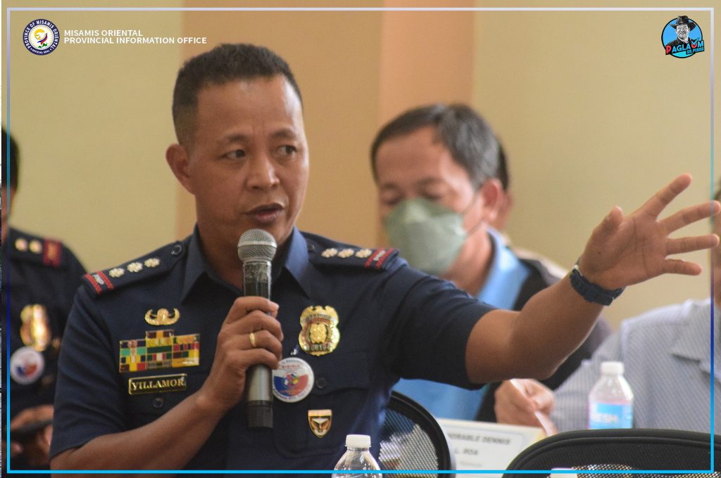 Provincial Police Director Colonel Gonzalo C. Villamor, Jr. sa iyang report mahitungod sa seguridad sa Misamis Oriental