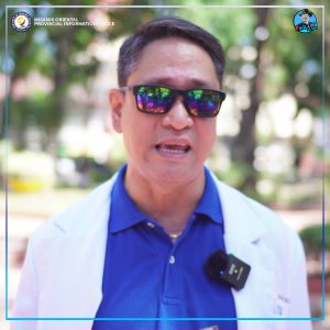 MOPH Gingoog City Chief Dr. Ferdinand Banawan sa iyang pagpasalamat human nadawat ang award.