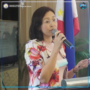 MOHARA President Ms. Bjanesha Emphasis nga maoy General Manager sa Apple Tree Resort & Hotel sa iyang inputs.