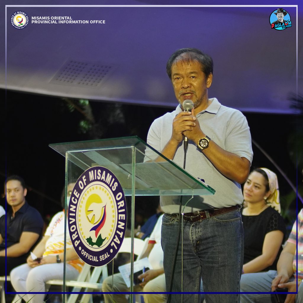 Governor Peter “Sr.Pedro” M. Unabia sa iyang mensahe mahitungod sa kamahinungdanon sa sports.