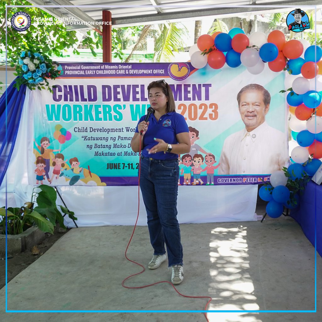 Provincial Early Childhood Care and Development Head Ms. Maryden Ocot sa iyang paghatag mensahe.