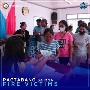 Pagtunol sa Calamity Assistance ngadto sa mga biktima sa sunog sa Barangay Cabug, Medina.