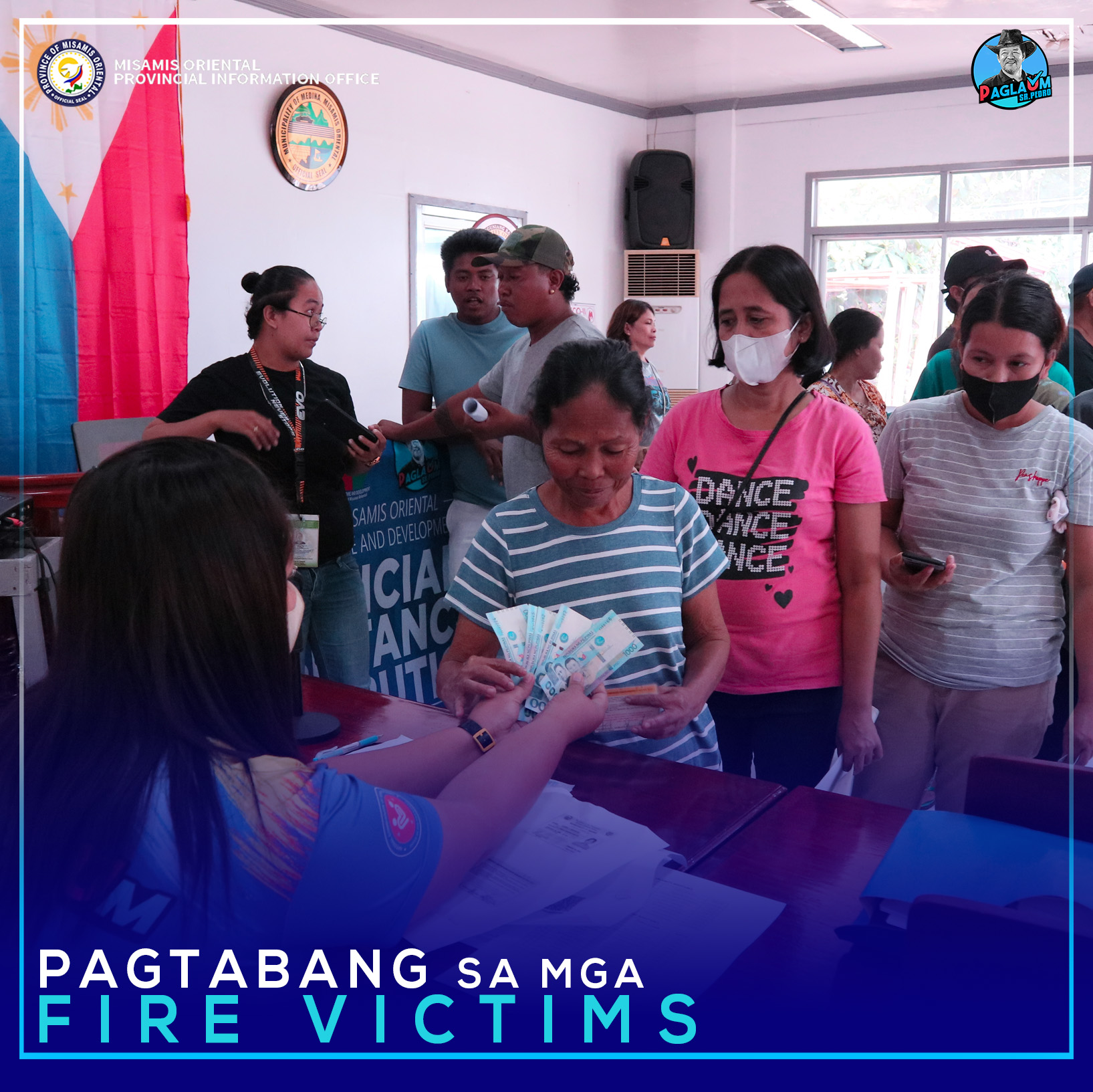 Pagtunol sa Calamity Assistance ngadto sa mga biktima sa sunog sa Barangay Cabug, Medina.