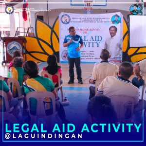 Provincial Legal Officer Atty. Pacana sa iyang pagpasabot sa barangay officials kabahin sa importansya sa legal aid activity.