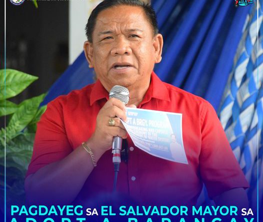 EL SALVADOR CITY MAYOR, SALUDO SA ‘ADOPT A BARANGAY PROGRAM’ SA GOBERNADOR