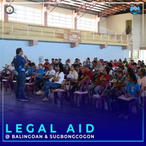 Provincial Legal Officer Atty. Cerilio Neil Pacana sa iyang pagpasabot sa mga barangay officals sa Balingoan bahin sa pagkamahinungdanon sa tigom