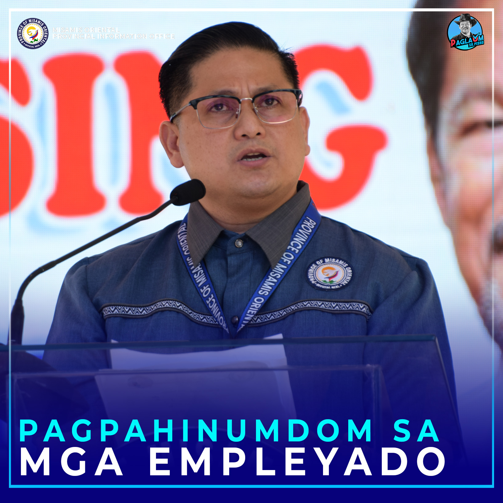 Provincial Administrator John Venice Ladaga sa iyang mensahe.