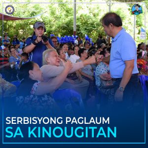 Governor Peter “Sr.Pedro” Unabia sa iyang pakipaghinabi sa mga katawhan.