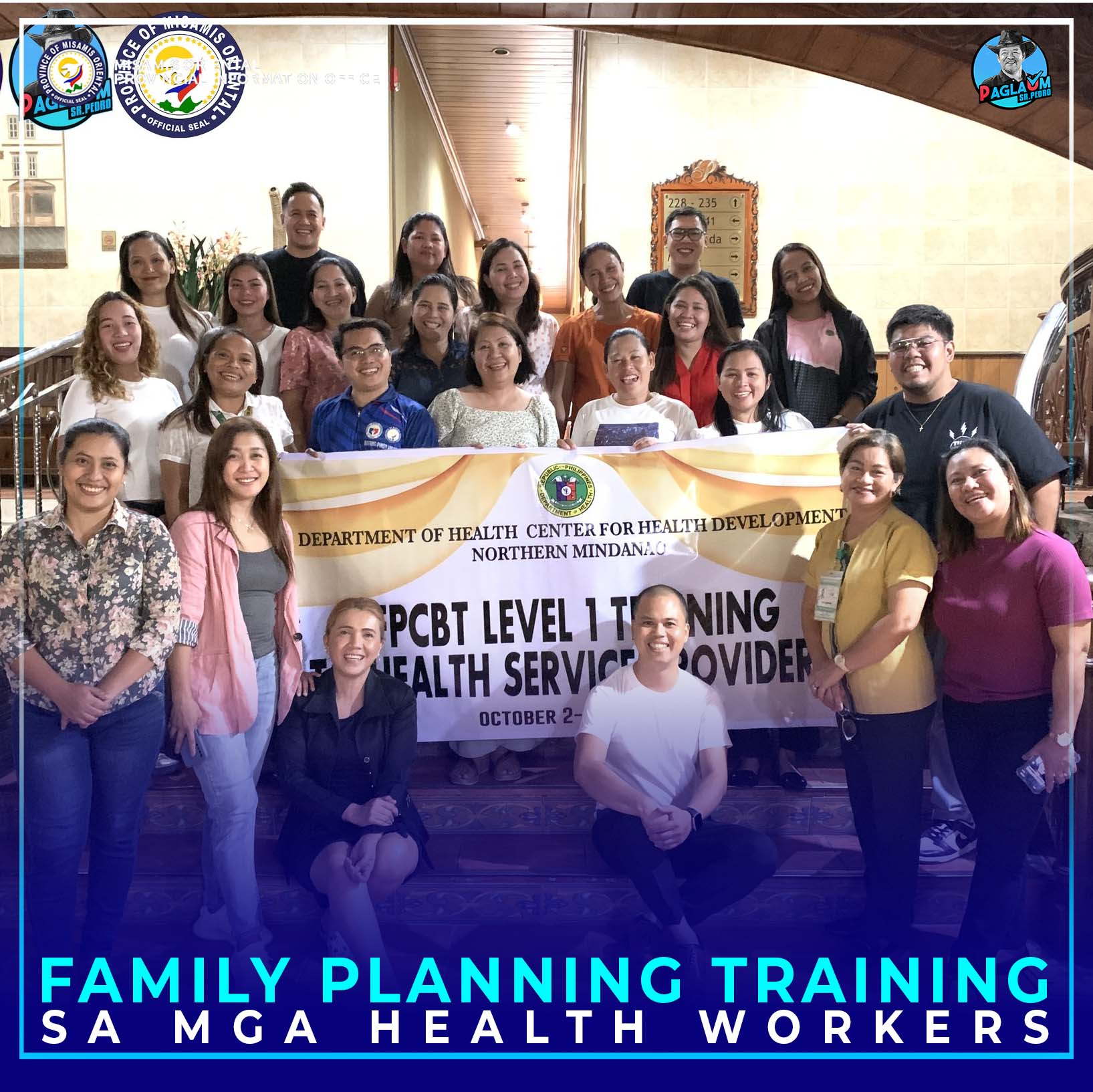 Mga personahe sa Department of Health Center for Health Development Northern Mindanao kauban ang mga health workers sa rehiyon 10
